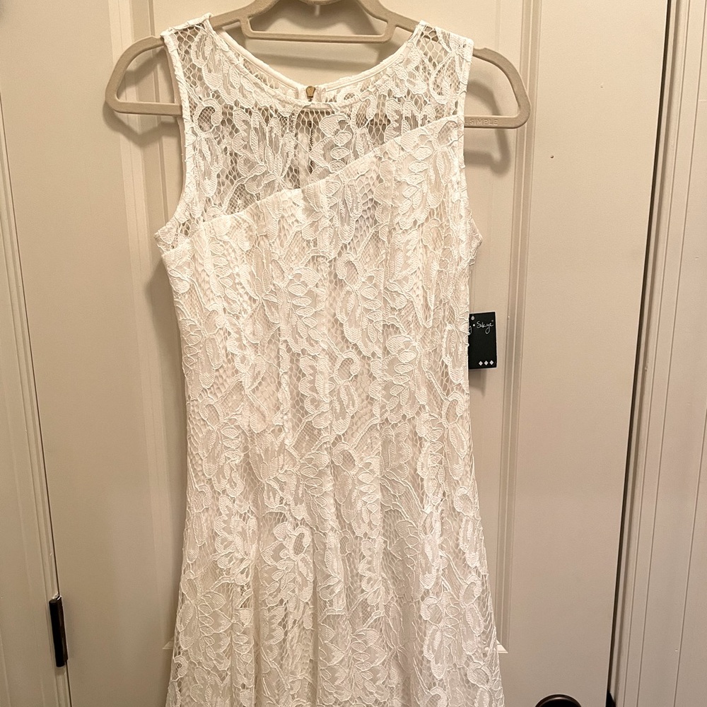 White Lace Short Dress NWT